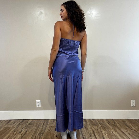 Reformation Beba 🕸Silk🕸 Two Piece | Jacaranda 🎉SALE🎀 NEW - Picture 4 of 15